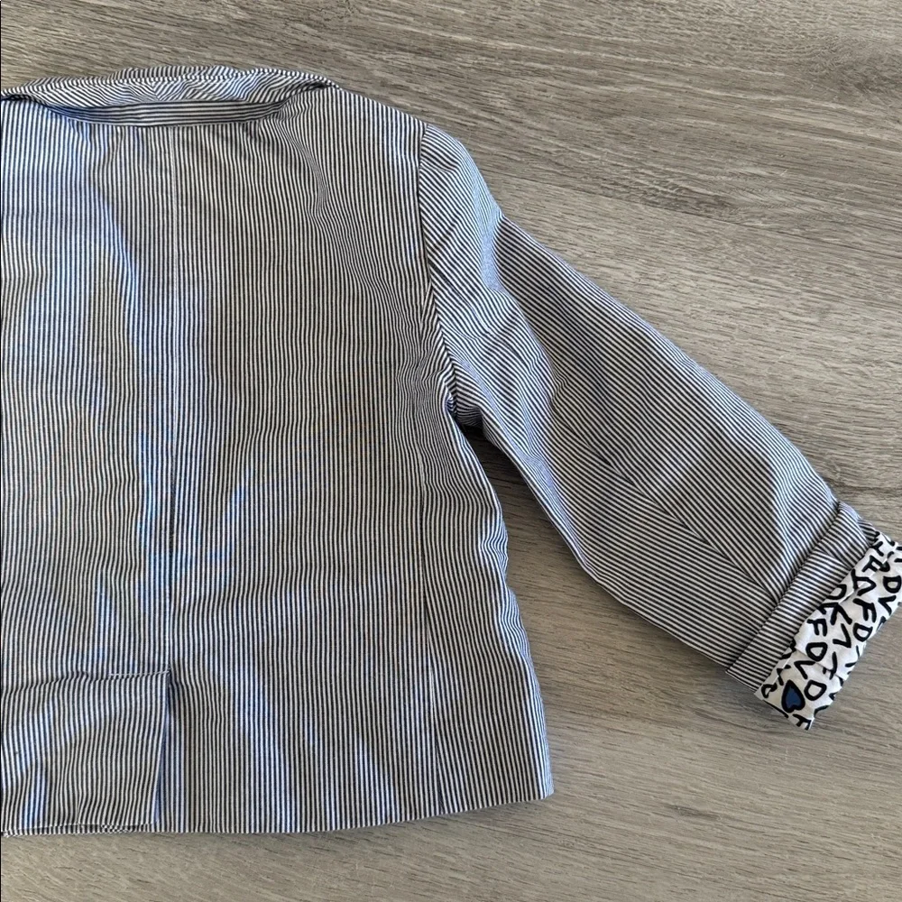 Diane von Furstenberg Girls Size 4 Blazer Jacket Embroidered Patchwork Designer
